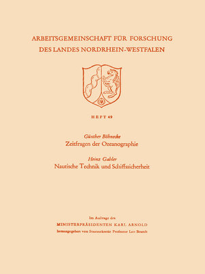 cover image of Zeitfragen der Ozeanographie. Nautische Technik und Schiffssicherheit